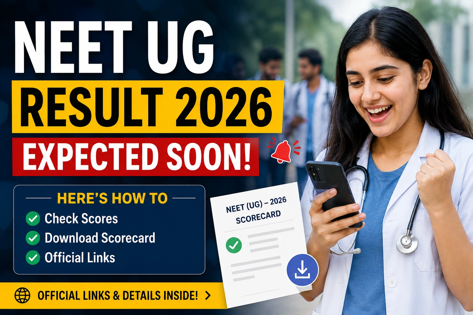 NEET UG Result 2026 Expected Soon: Heres How to Check Scores Download Scorecard & Official Links